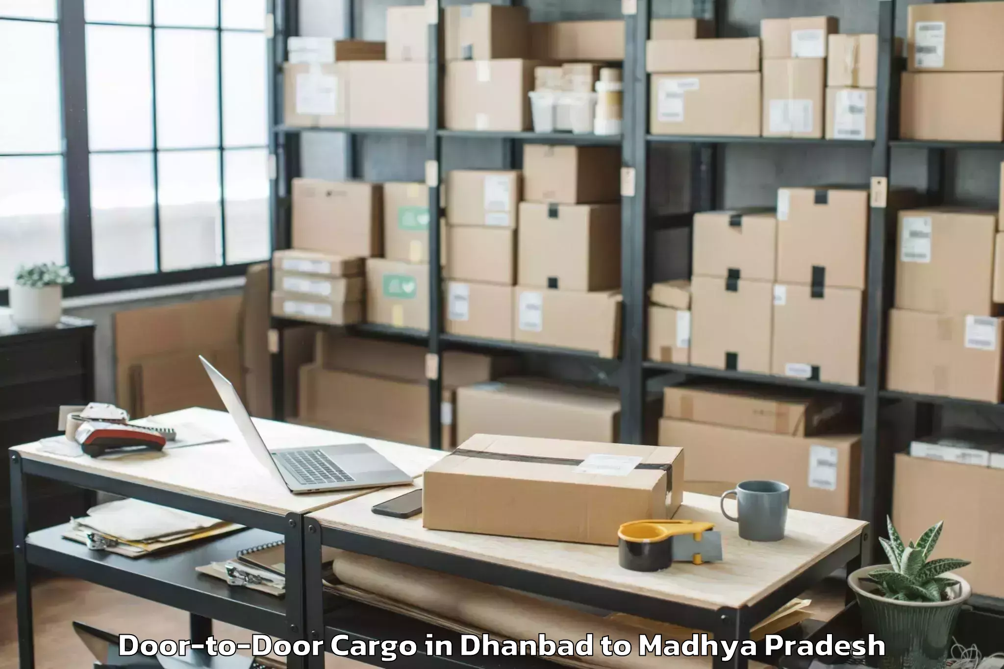 Book Your Dhanbad to Mauganj Door To Door Cargo Today